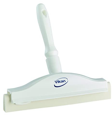 Vikan 77515 Foam Rubber Polypropylene Frame Bench Fixed Head Squeegee, 10, White