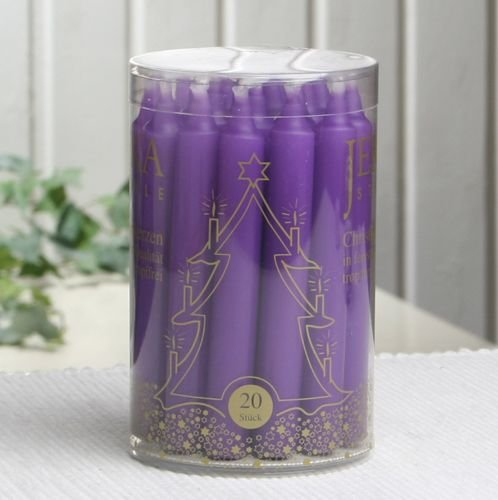 CandleCorner Premium-Baumkerzen Trend (20er Dose), lila-violett