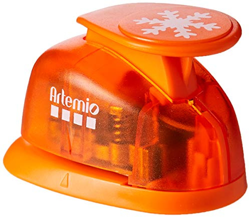 Artemio 2,5 cm snöflingor, 2 motivstansare, orange