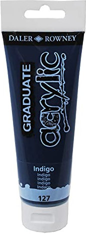 Daler-Rowney Graduate Acrylic Paint, Plastic Tube, 4oz - 120 ml, Indigo