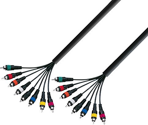 Adam Hall Cables 3 STAR L8 CC 0500 - Câble Multipaire 8 x RCA mâle vers 8 x RCA mâle 5 m