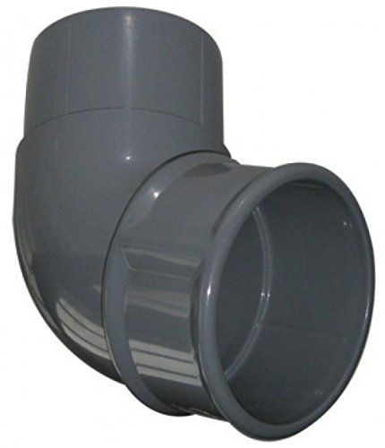 FLOPLAST 68mm Round Gutter Pipe 112 Degree Offset Bend - Grey