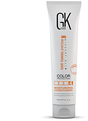 GK HAIR Global Keratin Moisturizing Conditioner per capelli secchi, danneggiati, ricci crespi diradati, maschera idratante, organica, senza parabeni, glutine (100ml)