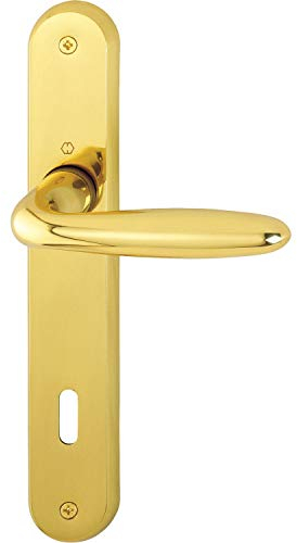 HOPPE Drückergarnitur VERONA - auf Schild BB 90, Messing poliert