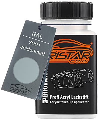 TRISTARcolor RAL 7001 Silbergrau seidenmatt Lackstift 50 ml schnelltrocknend