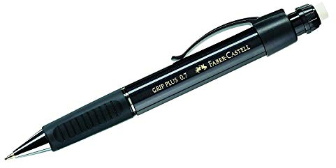 FABER-CASTELL 130733 - Druckbleistift GRIP PLUS, Minenstärke: 0,7 mm, Schaftfarbe: schwarz metallic