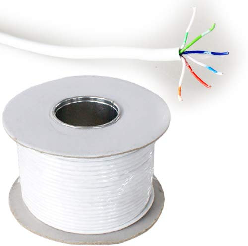 Loops 50m BT Telephone Extender Cable - 3 Pair 6 Way/Core Lead – Multicore/Multiline Wire Reel - Install/Make Phone Extension Slave Line