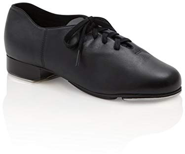 Capezio Cadence Black Tap Shoes for Women Men Lightweight Professional Lace-Up Dance Shoes with Leather Upper and Sole Tele Tone Taps Character Dancing Shoe CG19 Black Adult Size 7L