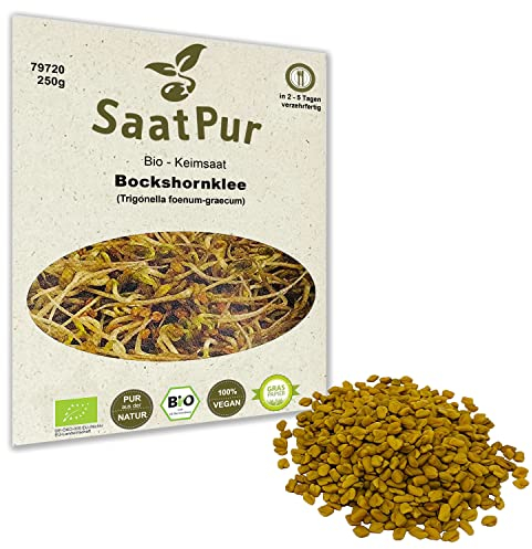 250g BIO Keimsprossen Bockshornklee Samen Sprossenanzucht Kressesamen Mikrogrün Microgreens