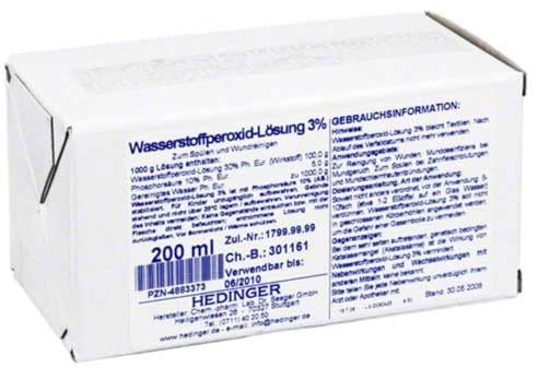 WASSERSTOFFPEROXID-Lösung 3% Standardzulassung 200 ml