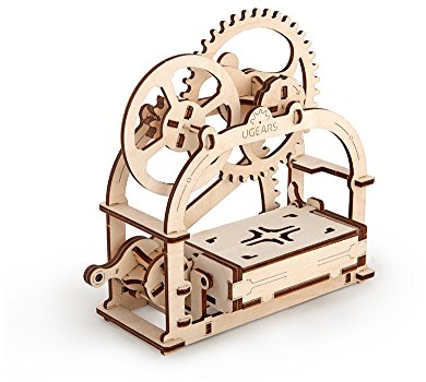 UGEARS Mechanische Box 3D Holzpuzzle für Erwachsene und Jugendliche - Originallagerung von Visitenkarten