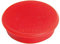 FRANKEN Magnete Rund, 10 Stück, Hochwertige Haftmagnete für Büro, Haushalt, Werkstatt, ideal für Whiteboards, Kühlschrank, Plantafeln oder Schaukästen, 32 mm, Rot, HM30 01