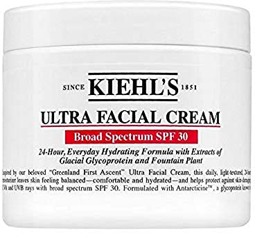 KIEHL'S Ultra Facial Cream SPF 30, 50 ml, leichte Feuchtigkeitspflege mit Lichtschutzfaktor 30, schützende und pflegende Gesichtscreme mit UV-Schutz, für gepflegte Haut