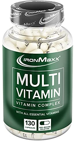 Multivitamin Kapseln 130 Stk. - Hochwertiger Mineralstoff- und Vitamin Komplex hochdosiert 119mg in einer Kapsel, Deckt den Tagesbedarf aller essentiellen Vitamine