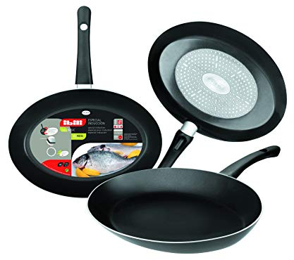 IBILI, Padella per pesce Indubasic, 35 x 24 x 4,5 cm, alluminio, antiaderente, adatta ai piani a induzione.