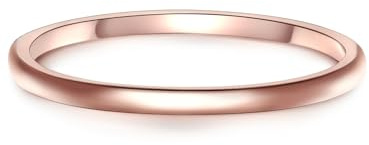 GLANZSTÜCKE MÜNCHEN Damen-Ring 925/- Sterling Silber rosévergoldet - Roségold-Ring Steckring Vorsteckring Stapelring