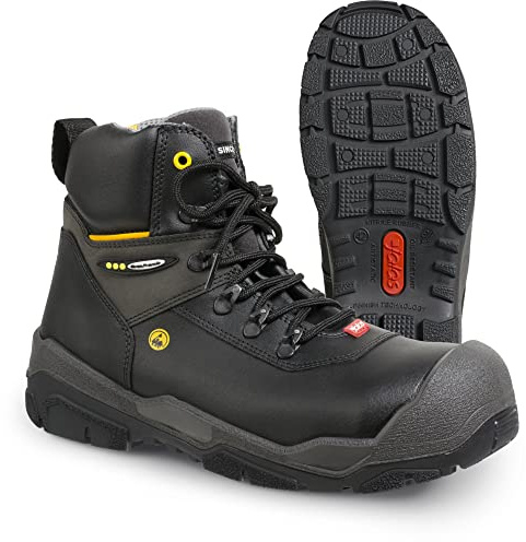 Ejendals 1828-42 Size 42 Jalas 1828 Jupiter Safety Boots - Black/Grey/Yellow