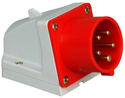 Kopp 171900000 CEE Wandstecker, 5-polig, 32 A, 400 V, rot