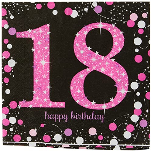 (PKT) Adult Pink Celebration 18th Birthday Luncheon Napkins