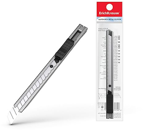 9 mm cúter de metal Auto Lock Erich Krause – EK de 19160 Alfombra Cuchillo pantalla