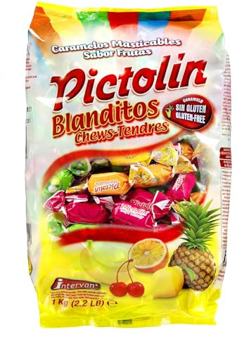 Pictolín Blanditos - Caramelos masticables con sabor a frutas - Bolsa de 1kg