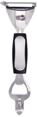 HIC Kitchen Bar Tool, Bottle Opener, Can Punch and Citrus Peeler, Japanese Stainless Steel, BPA Free