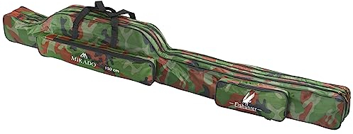 RUTENTASCHE ANGELTASCHE mit 2 Fächern*NEU*camou, 100cm - 160cm Auswah (140 Zentimeter)