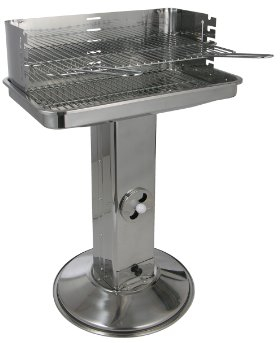 Edelstahl Sulengrill / 87,5x58x38,2cm / 5
