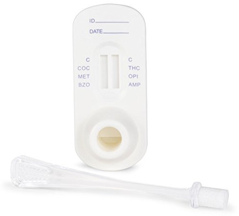 Multi Test di screening per 6 farmaci salivari: anfetamina, benzodiazepina, cocaina, THC Cannabis, metanfetamina e oppiacei