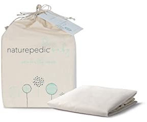 Naturepedic Organic Contoured Changing Pad Cover - Easy to Clean, Lightweight & Portable - Comfort 2-Sided and 4-Sided Baby Diaper Changing Pad Cover - 16 x 31