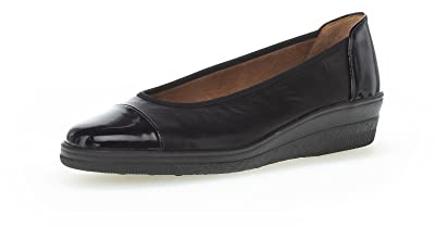Gabor Petunia Women's Loafers, Black (Black Leather/Patent Ht), 6.5 UK (40 EU)