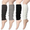 Wilotick Winter Knit Crochet Women Girls Knee High Leg Warmers Chunky Cable Boot Cuffs Knit Socks Ankle Knee Warmers (white)