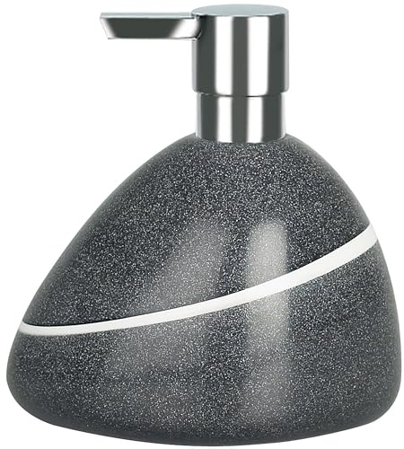Spirella Seifenspender Etna Flüssigseifen-Spender Polyresin Steinoptik Grau/Weiß 400ml