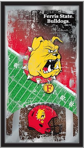 Holland Bar Stool Ferris State University 15 x 26 Football Mirror Company