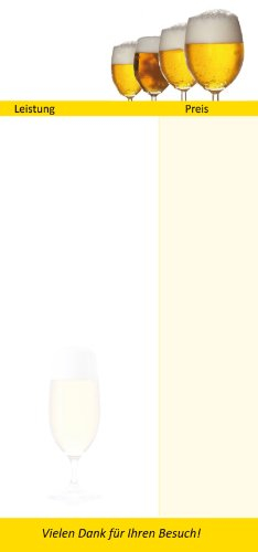 Kellnerblöcke-Set (Bier Motiv, 50 Stück) - Premium Kellnerblöcke mit je 50 Blatt pro Block. Für Gastronomie/Restaurant/Gaststätte/Kneipe/Pizzeria