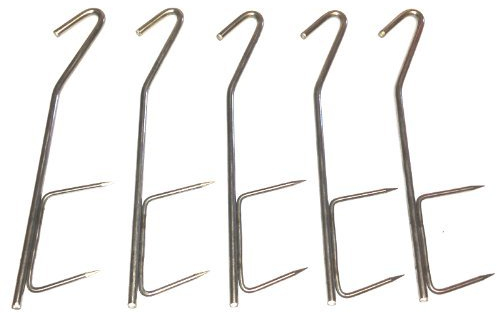 Vf-Angelsport 5 Stück Räucherhaken de Luxe Nirosta Top Qualität