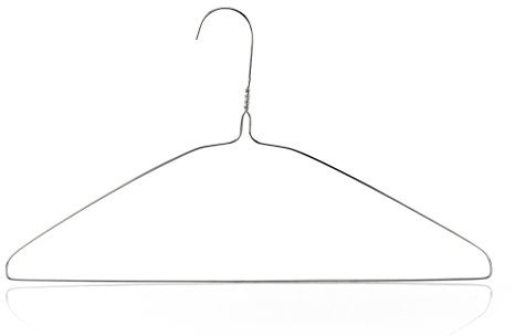 Hangerworld 10 Verzinkte Kleiderbügel aus Metall, mit Hosensteg, Breite ca. 41 cm, für Oberhemden, Blusen, T-Shirts, Pullover, Hosen, für Wäschereien und Reinigungen, hergestellt in Österreich