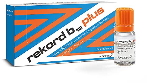 REKORD B12 PLUS - Integratore Alimentare Energetico - 10 FLACONCINI