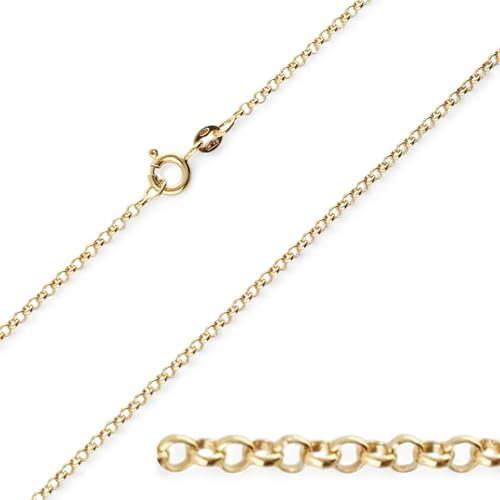Christopher James of London CJoL - 9ct Gold Plated on 925 Sterling Silver 16 (41cm) 2mm Wide Belcher Chain In Simple Gift Bag - 2.7g