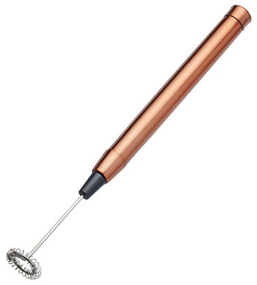 KitchenCraft Le'Xpress KCLXLATPENCOP Handheld Electric Milk Frother-Copper Finish, 6.5 x 3.5 x 20 cm