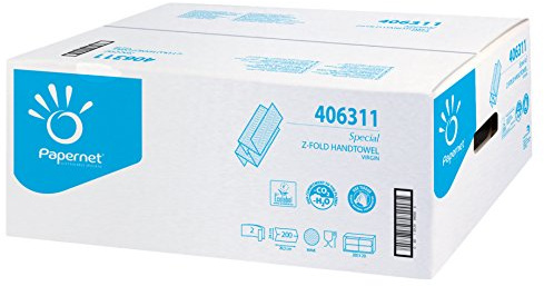Werra Z SUPER Lot de 4000 feuilles de papier essuie-mains double épaisseur 20,3 x 24 cm