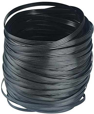 60m - 65m Mhome Kunststoff gewebtes Rattan Reparaturmaterial für Outdoor Garten Terrasse Möbel Langlebige Weidenbank Stuhl Tisch Reparatursets (schwarz)