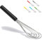 Jell-Cell Fouet Plat Avec Manche en Silicone Antidérapant 25,4 cm - 5 Fils Avec 10 Têtes Pour la Cuisine (Noir)