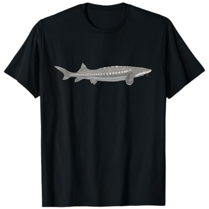 Divertente bianco storione pesca grafico pesce d'acqua dolce regalo Maglietta
