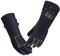 AOUCHI Grillhandschuhe Schweißhandschuhe aus Leder, 500 °C, hitzebeständig, feuerfest, für Mig, Tig-Schweißer, BBQ, Kaminofen, Grill, 35,6 cm