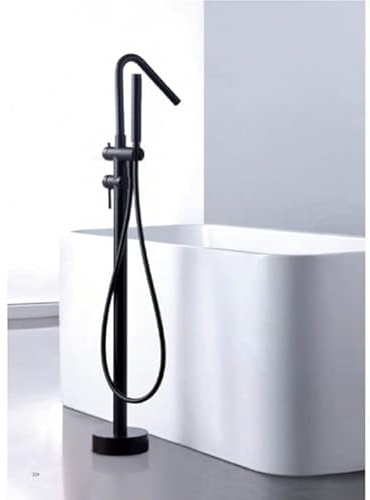 IMEX - Grifo bañera exenta - Monomando Baño-Ducha A Suelo - Griferia baño - grifo para tina de baño - SERIE CORCEGA BBECO1/NG Negro Mate