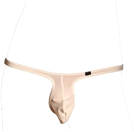 Faringoto String en filet pour homme, string micro string pour homme, slip de bikini à string, blanc, Medium