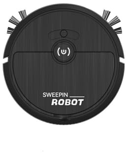 Sopande robotrengörare vit/ABS | 90 minuters körtid | 1 500 Pa sugkraft | 3 rengöringslägen | Sopande sugmopp | mopphuvud (svart)