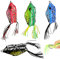 4 Stück Doppelpropeller Frösche, Topwater Frosch Kurbelköder Frosch, Angelköder Weiche 3D Augen Frosch köder mit Haken, Angeln Frosch Soft Frosch mit unkrautfreien Haken Barsch Angelköder