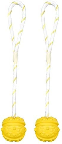 TRIXIE 33482 Ball am Seil, Naturgummi, schwimmt, ø 7/35 cm, farblich Sortiert (Packung mit 2)